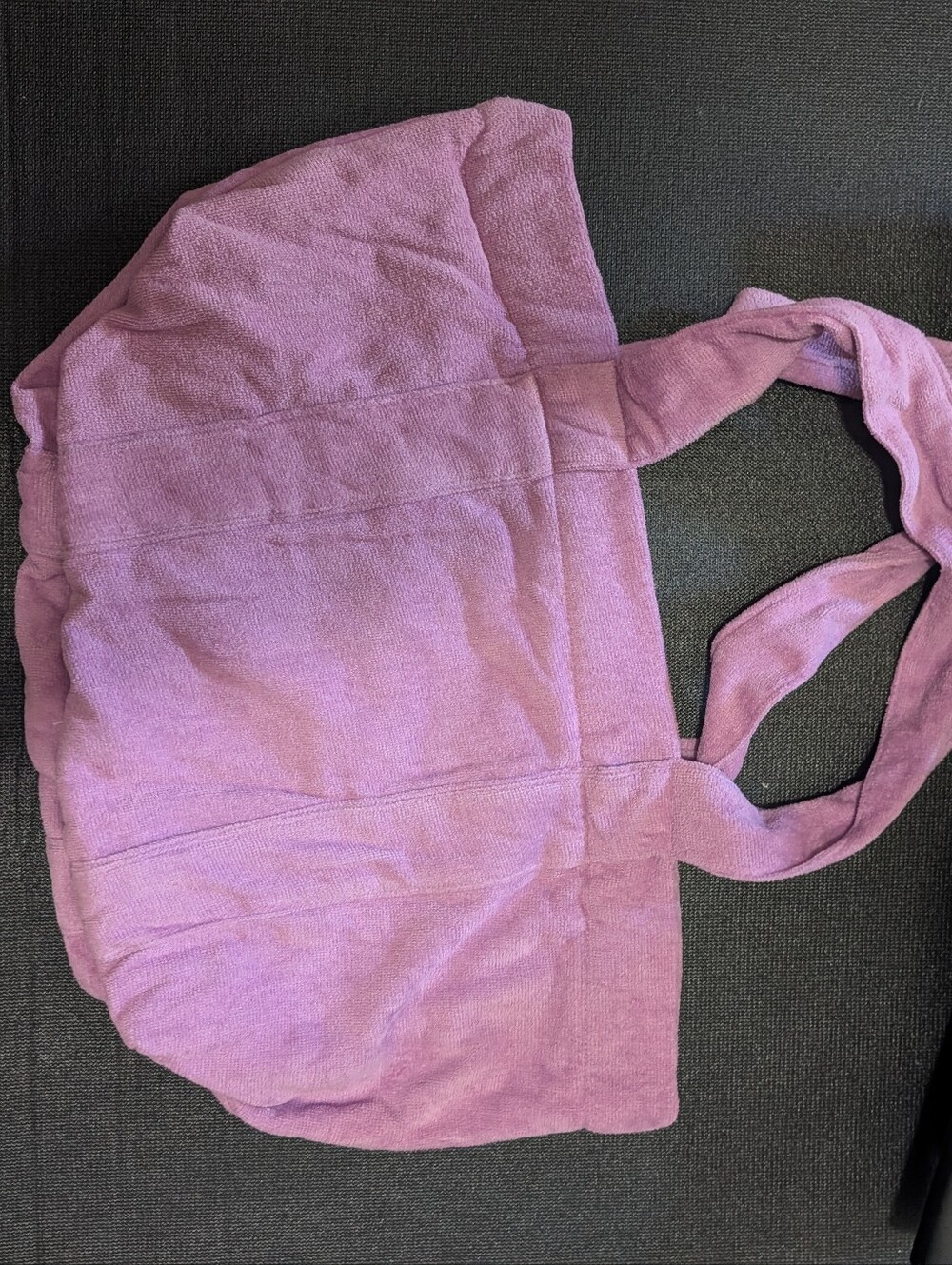Purple terry cloth bag - Picture 3 of 4
